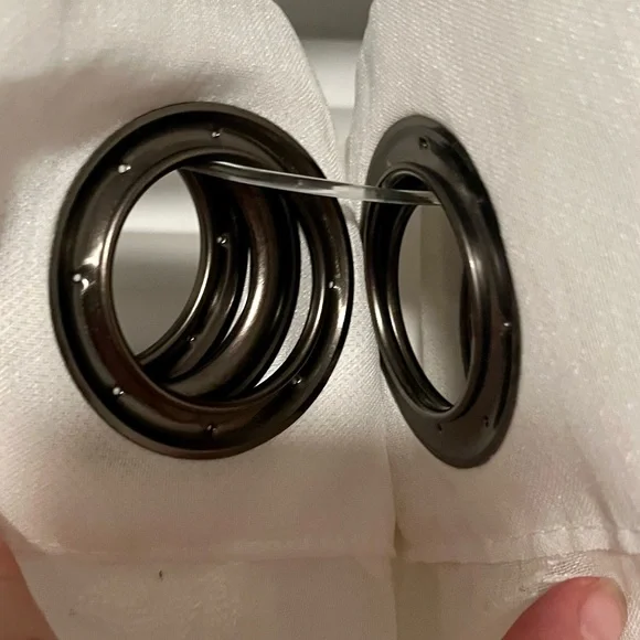 Sheer Embroidered Floral Panel Pair in Cream, 36” x 82” - Picture 3 of 3